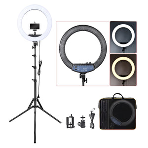 Led Ring Light 18 Inch Ring Lamp 55W Ringlight Photography Lamp With Tripod Stand