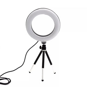 6inch Selfie Desktop Ring Light LED Lamp with Tripod Stand